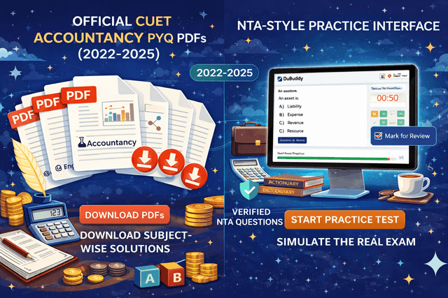 CUET Accountancy Previous Year Question Papers PDF Download (2022-2025)