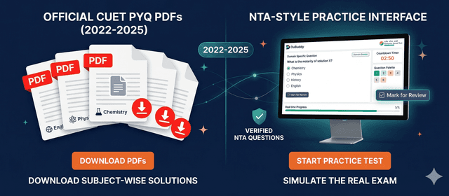 CUET Previous Year Question Papers with Solutions PDF